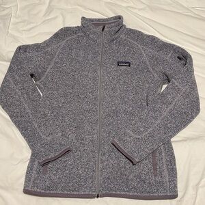 Patagonia full zip fleece jacket size medium light purple
